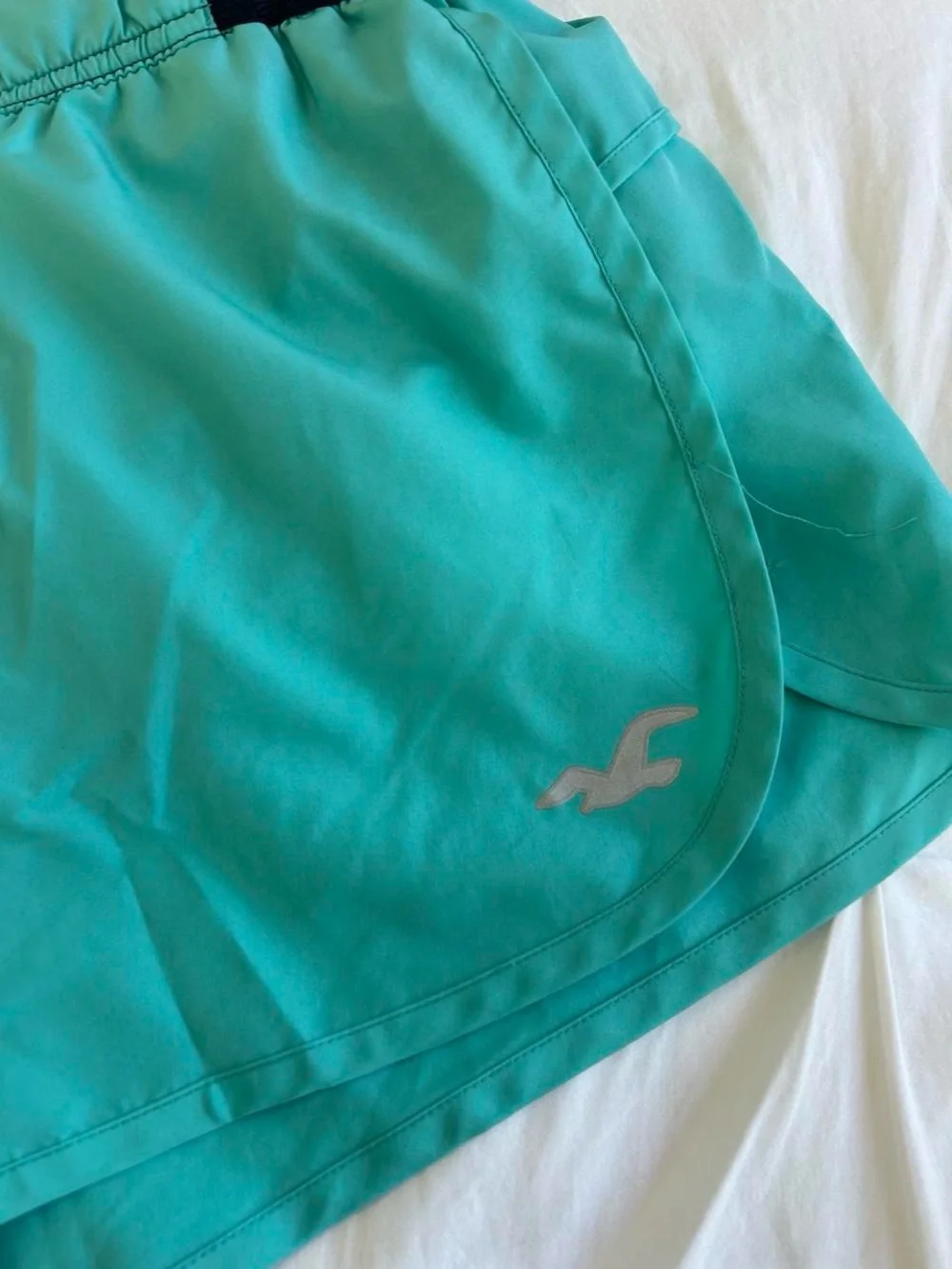 Hollister Teal w/Black Waistband Track Shorts
